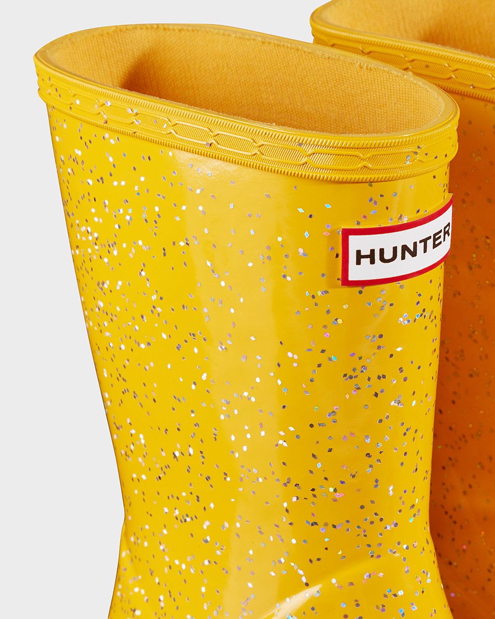 Kids Hunter Original First Giant Glitter - Rain Boots Yellow - 6271-NURXK